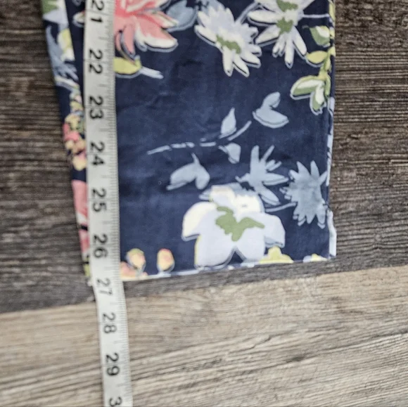 Spartina 449 maren pull on peeples song lattice leaf flower pants - Picture 7 of 10